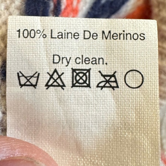 Madewell Marino Wool Fair Isle Sweater Size L Beige Knit Crewneck Pullover - Picture 13 of 13